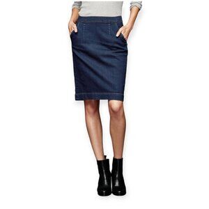 Gap 1969 Denim Pencil Skirt, Blue/Black, Size 12 regular